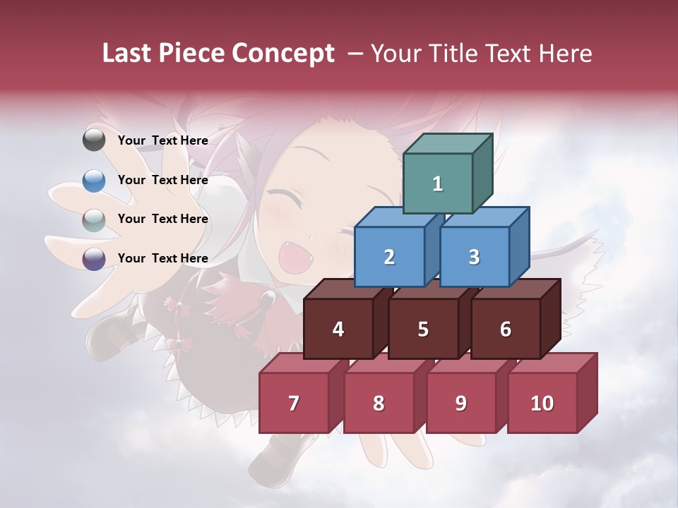 A Girl With Purple Hair Is Flying Through The Air PowerPoint Template