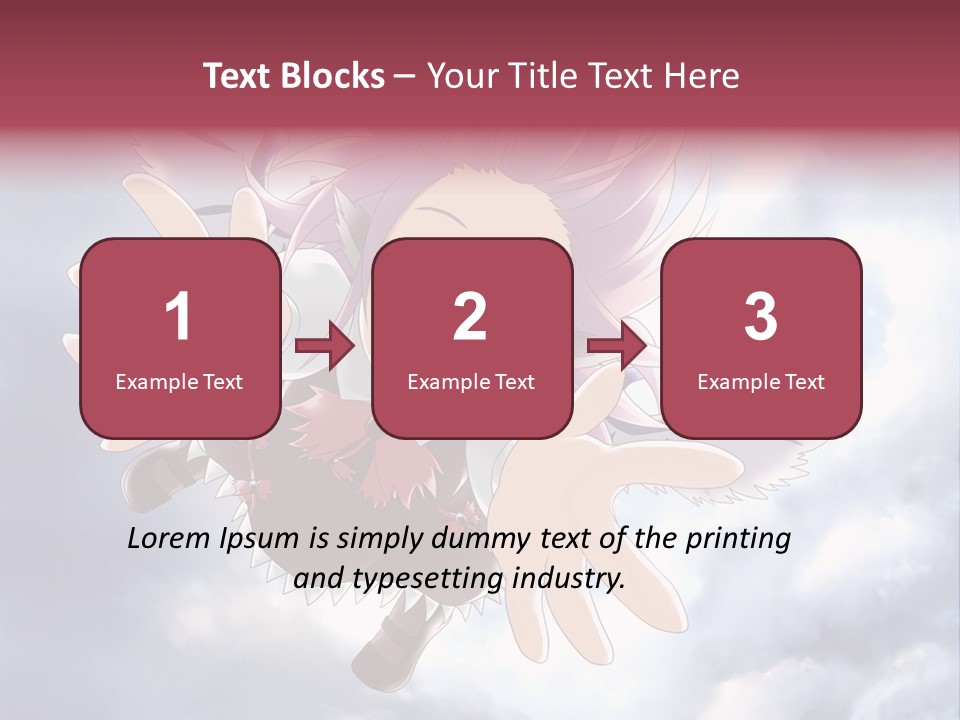 A Girl With Purple Hair Is Flying Through The Air PowerPoint Template