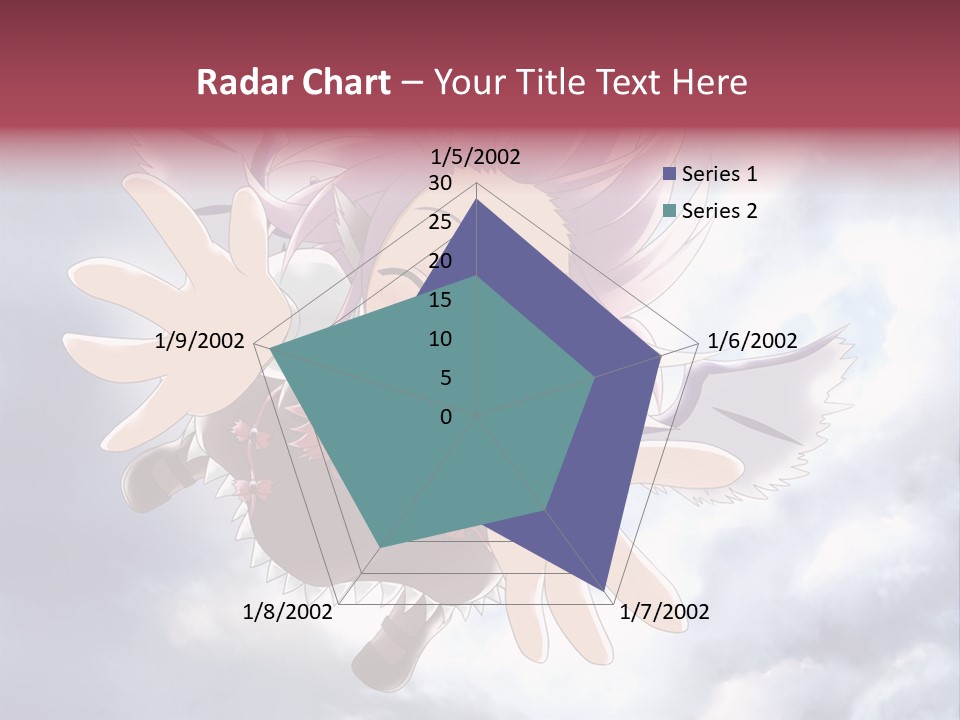 A Girl With Purple Hair Is Flying Through The Air PowerPoint Template