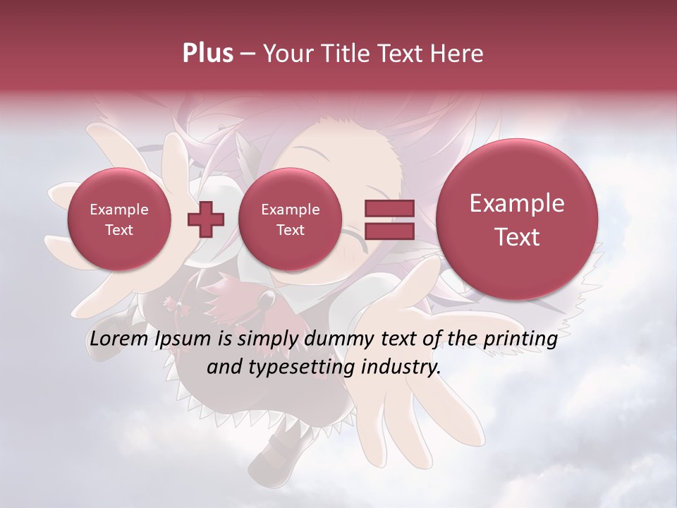 A Girl With Purple Hair Is Flying Through The Air PowerPoint Template