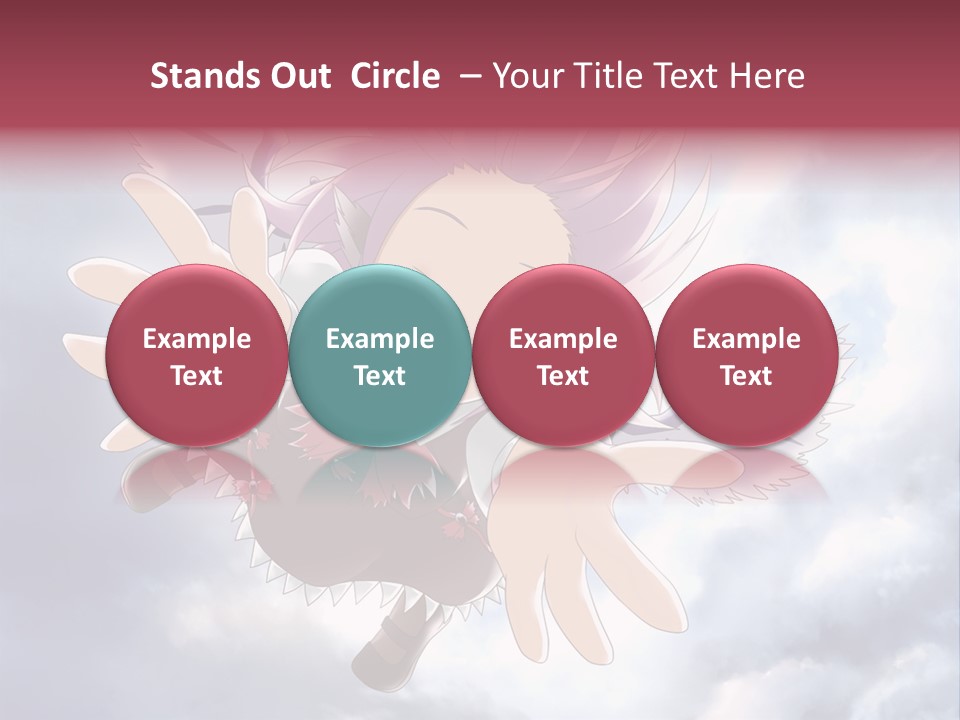 A Girl With Purple Hair Is Flying Through The Air PowerPoint Template