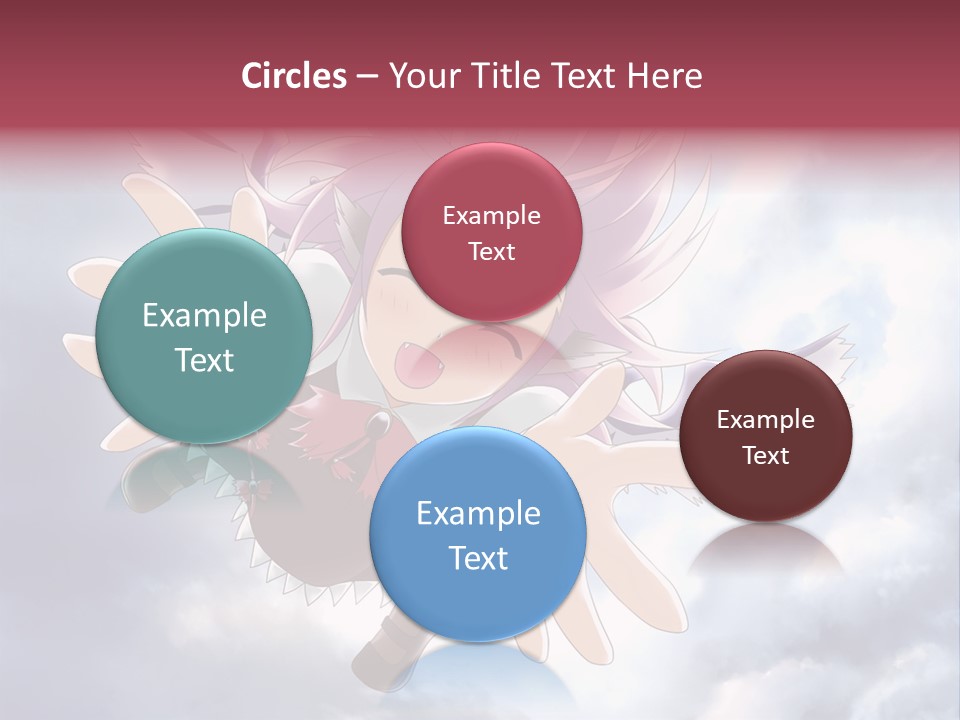 A Girl With Purple Hair Is Flying Through The Air PowerPoint Template