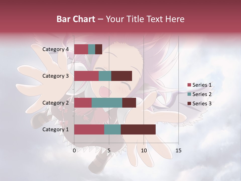 A Girl With Purple Hair Is Flying Through The Air PowerPoint Template