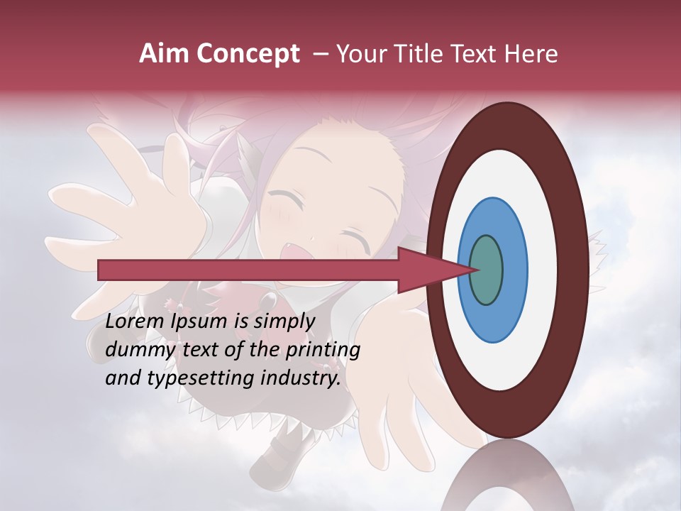 A Girl With Purple Hair Is Flying Through The Air PowerPoint Template