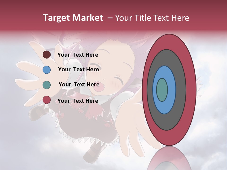 A Girl With Purple Hair Is Flying Through The Air PowerPoint Template