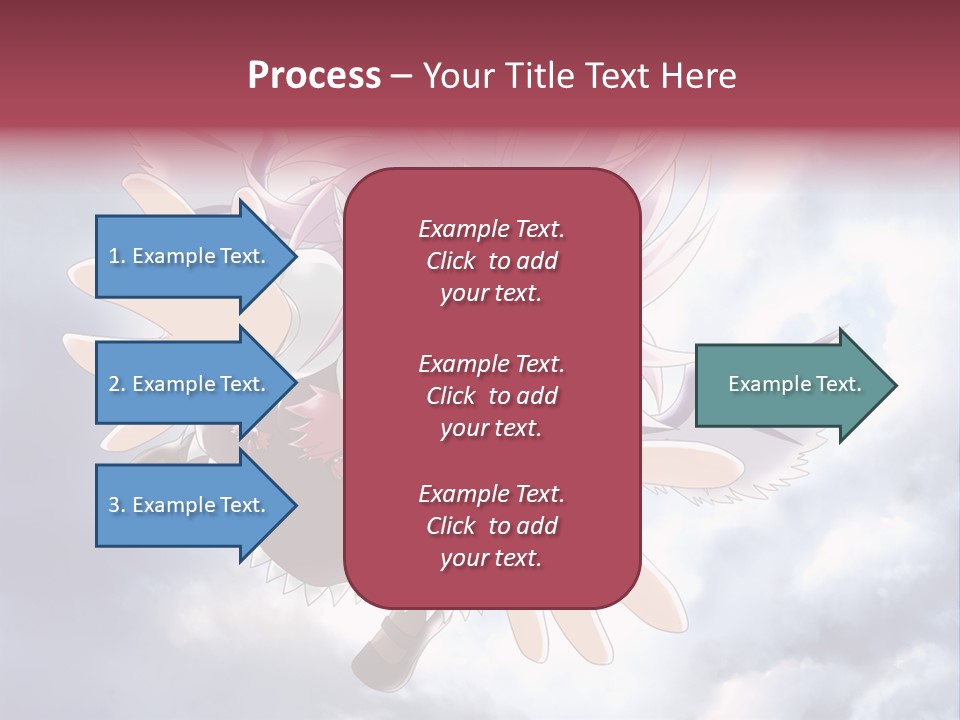 A Girl With Purple Hair Is Flying Through The Air PowerPoint Template