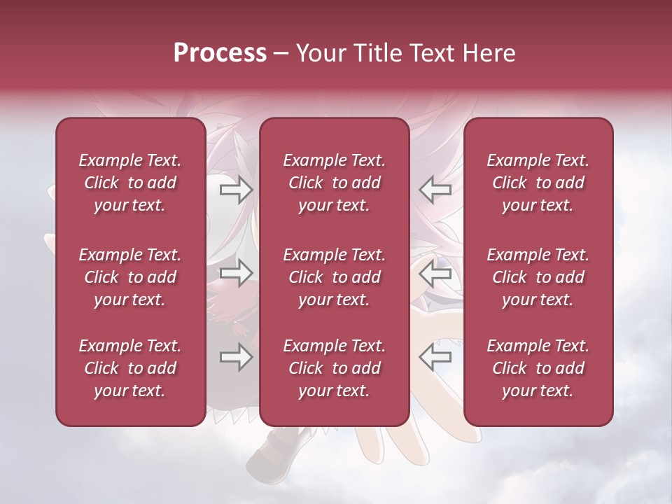 A Girl With Purple Hair Is Flying Through The Air PowerPoint Template