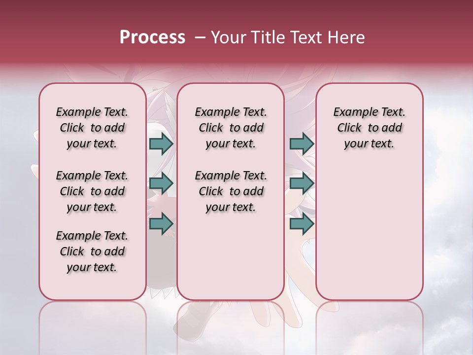 A Girl With Purple Hair Is Flying Through The Air PowerPoint Template