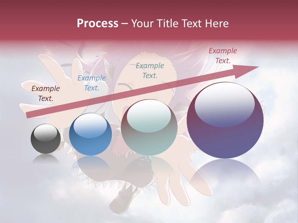 A Girl With Purple Hair Is Flying Through The Air PowerPoint Template