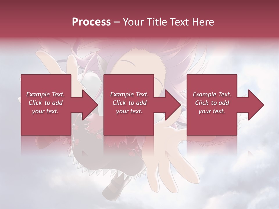 A Girl With Purple Hair Is Flying Through The Air PowerPoint Template