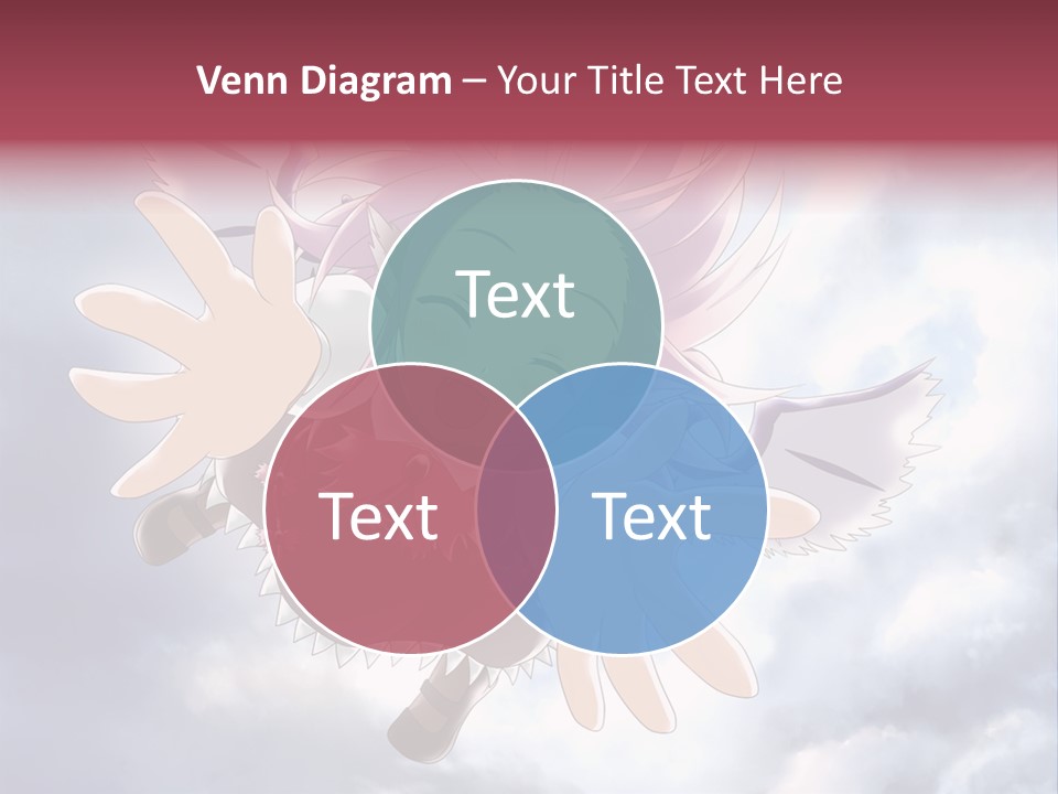 A Girl With Purple Hair Is Flying Through The Air PowerPoint Template