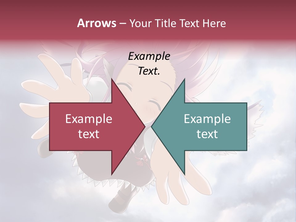 A Girl With Purple Hair Is Flying Through The Air PowerPoint Template