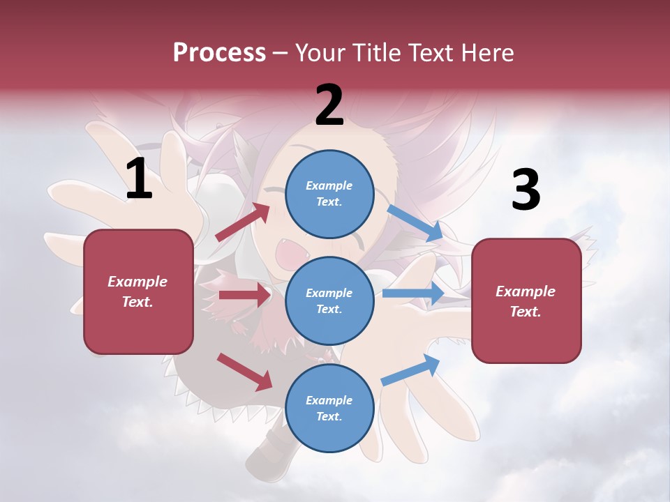 A Girl With Purple Hair Is Flying Through The Air PowerPoint Template