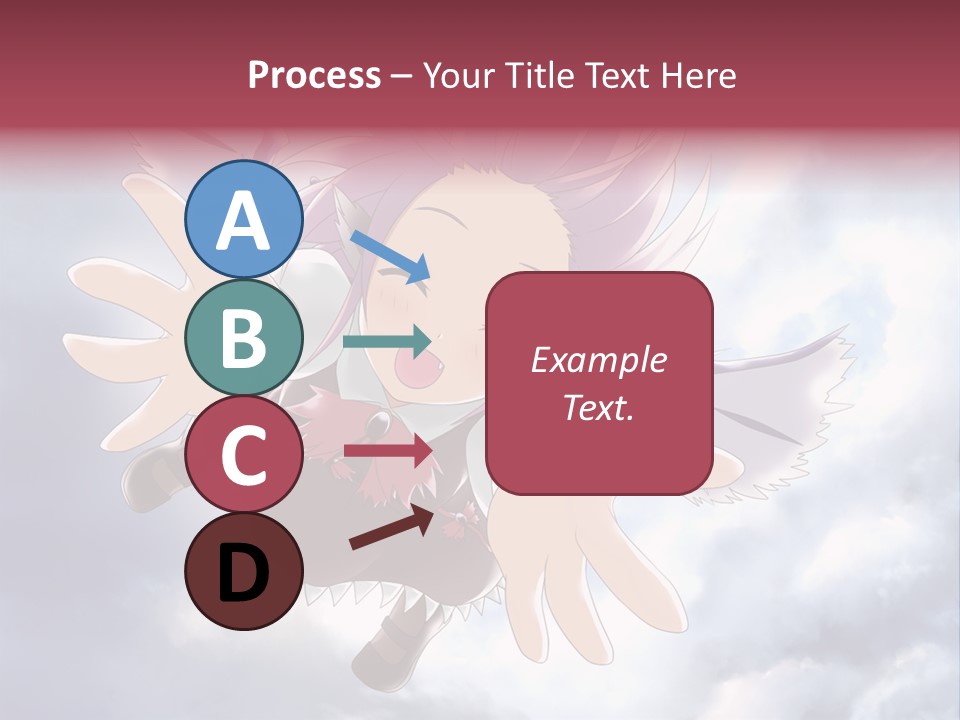 A Girl With Purple Hair Is Flying Through The Air PowerPoint Template