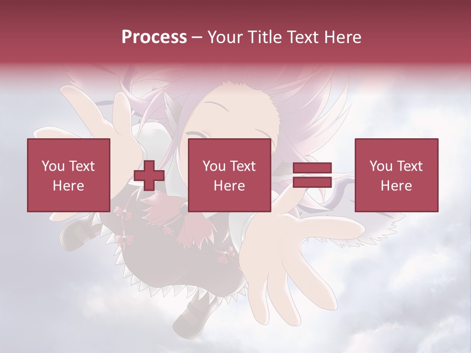 A Girl With Purple Hair Is Flying Through The Air PowerPoint Template