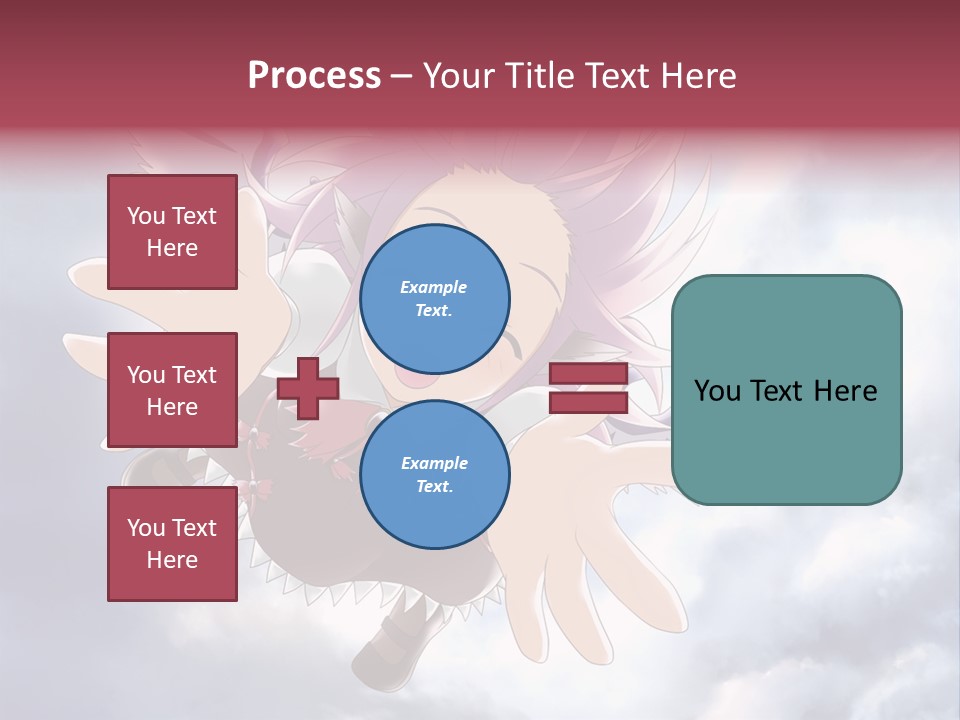 A Girl With Purple Hair Is Flying Through The Air PowerPoint Template