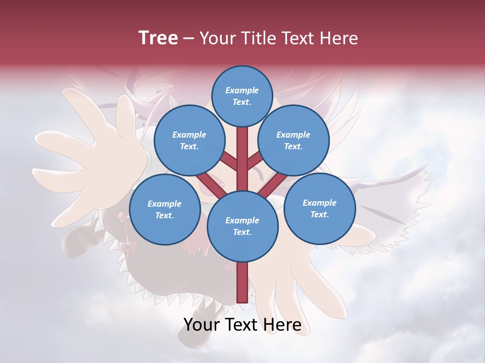 A Girl With Purple Hair Is Flying Through The Air PowerPoint Template