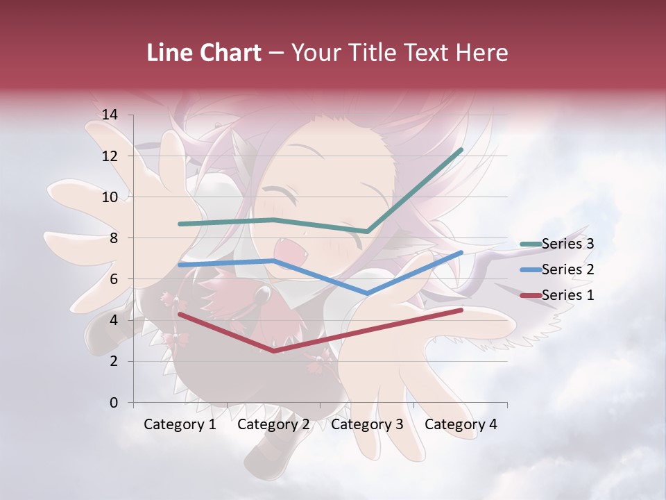 A Girl With Purple Hair Is Flying Through The Air PowerPoint Template