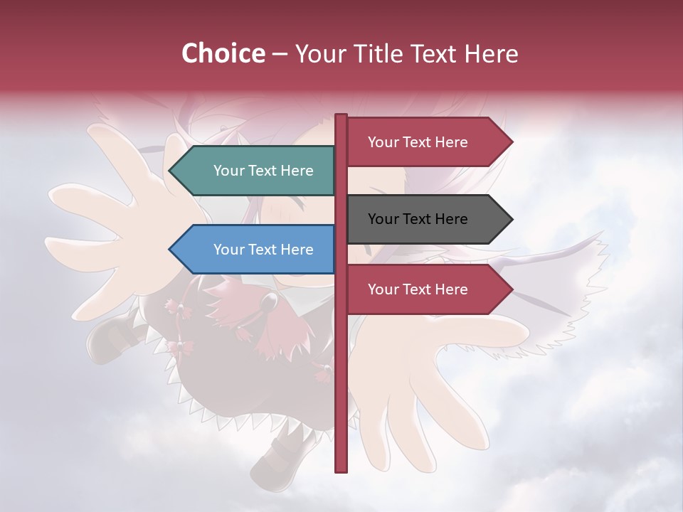 A Girl With Purple Hair Is Flying Through The Air PowerPoint Template