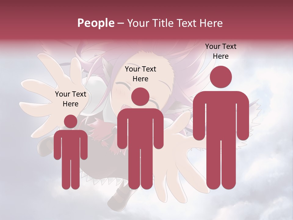 A Girl With Purple Hair Is Flying Through The Air PowerPoint Template