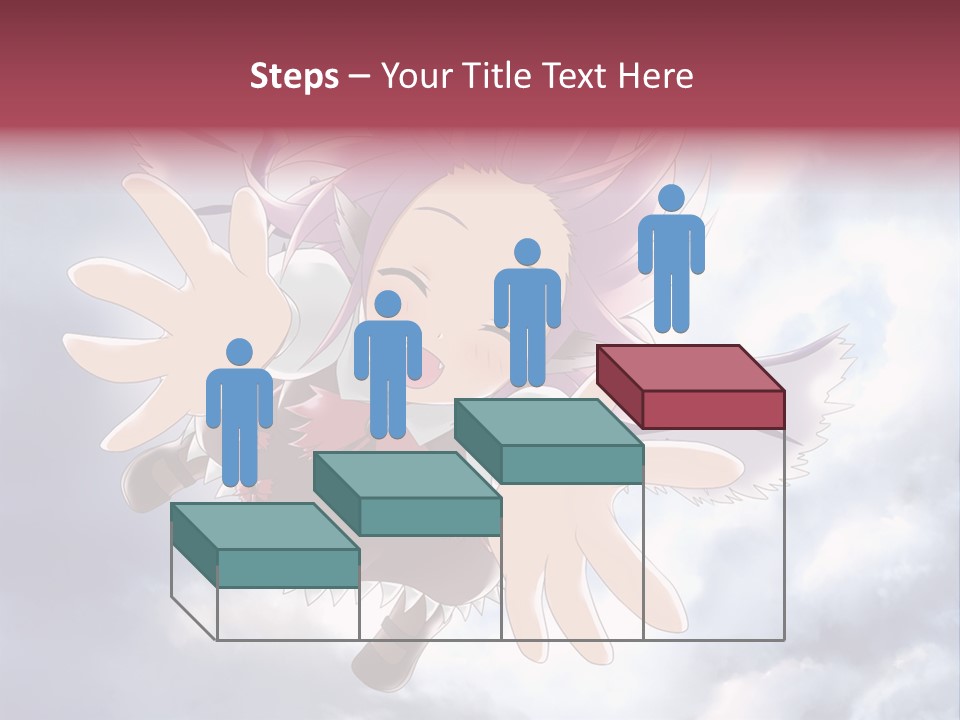 A Girl With Purple Hair Is Flying Through The Air PowerPoint Template