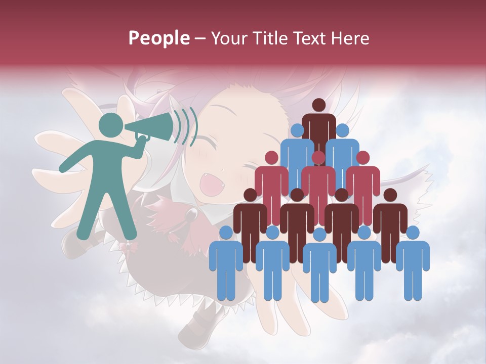 A Girl With Purple Hair Is Flying Through The Air PowerPoint Template