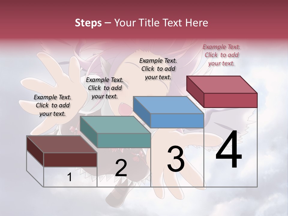 A Girl With Purple Hair Is Flying Through The Air PowerPoint Template