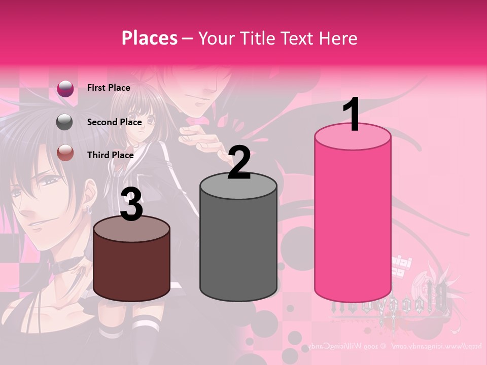 A Couple Of Anime Characters Standing Next To Each Other PowerPoint Template