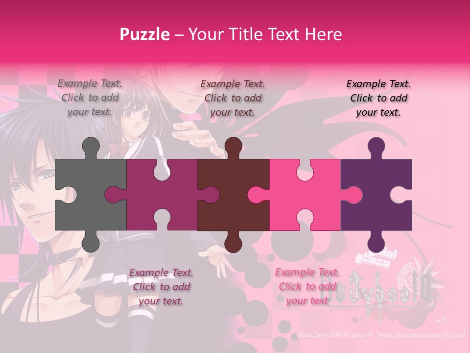 A Couple Of Anime Characters Standing Next To Each Other PowerPoint Template