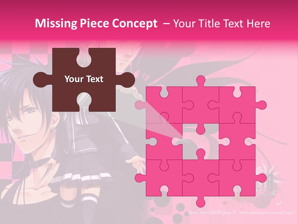 A Couple Of Anime Characters Standing Next To Each Other PowerPoint Template