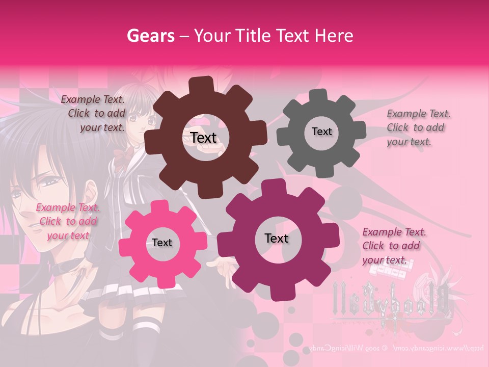 A Couple Of Anime Characters Standing Next To Each Other PowerPoint Template