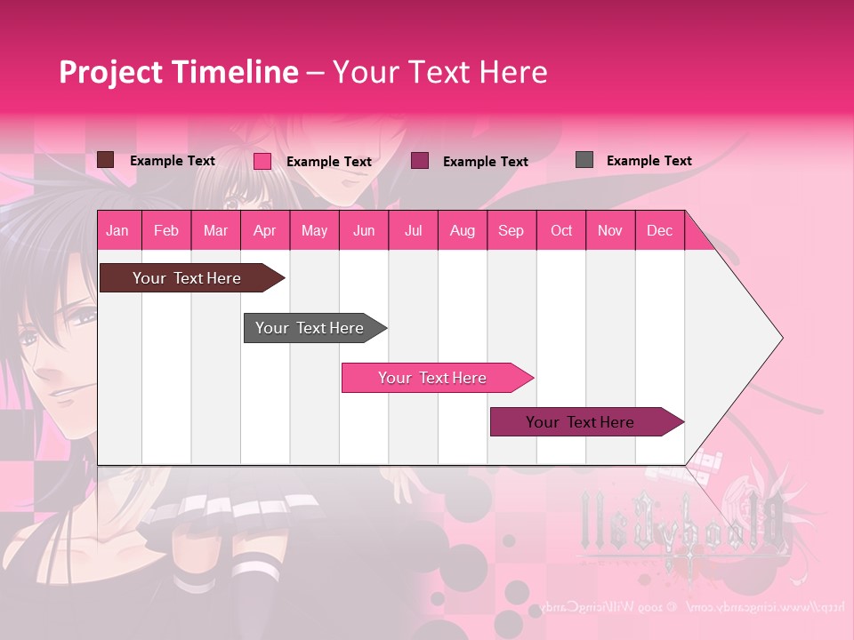 A Couple Of Anime Characters Standing Next To Each Other PowerPoint Template