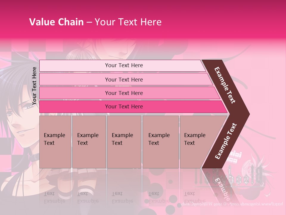 A Couple Of Anime Characters Standing Next To Each Other PowerPoint Template