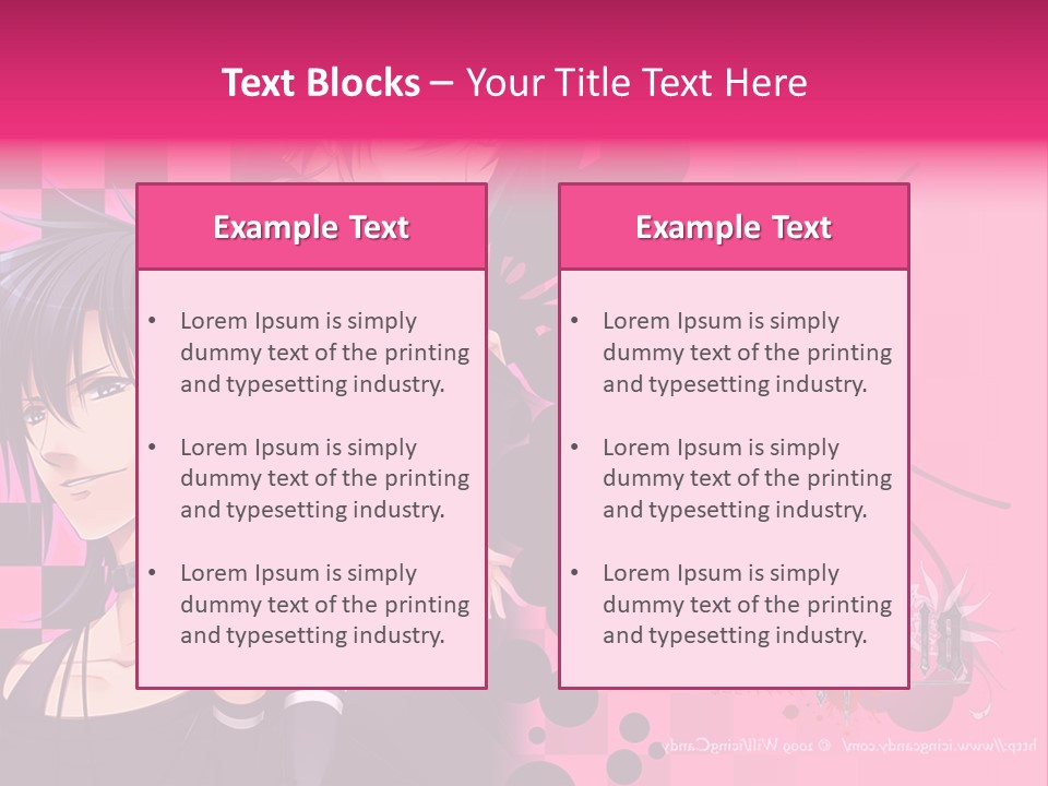A Couple Of Anime Characters Standing Next To Each Other PowerPoint Template