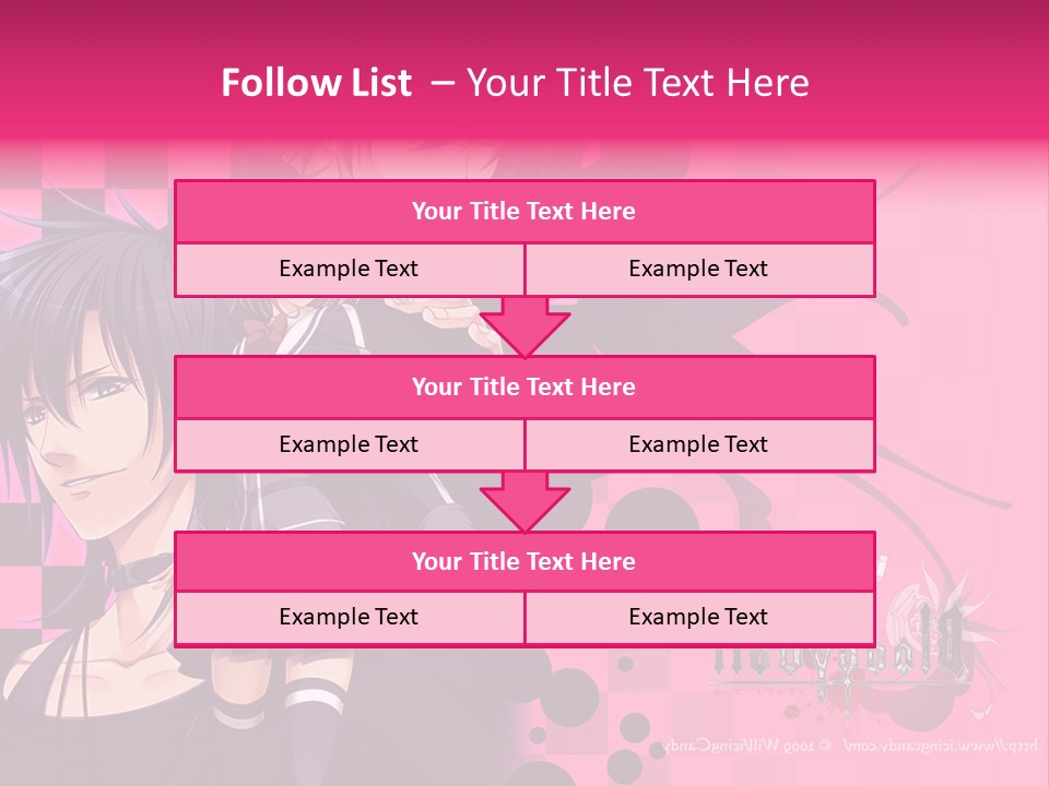 A Couple Of Anime Characters Standing Next To Each Other PowerPoint Template