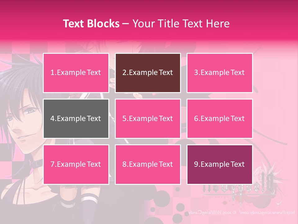 A Couple Of Anime Characters Standing Next To Each Other PowerPoint Template