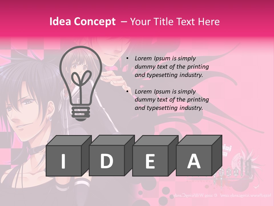 A Couple Of Anime Characters Standing Next To Each Other PowerPoint Template