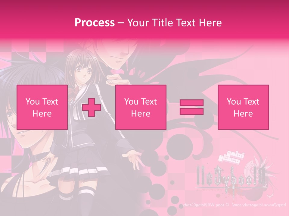 A Couple Of Anime Characters Standing Next To Each Other PowerPoint Template