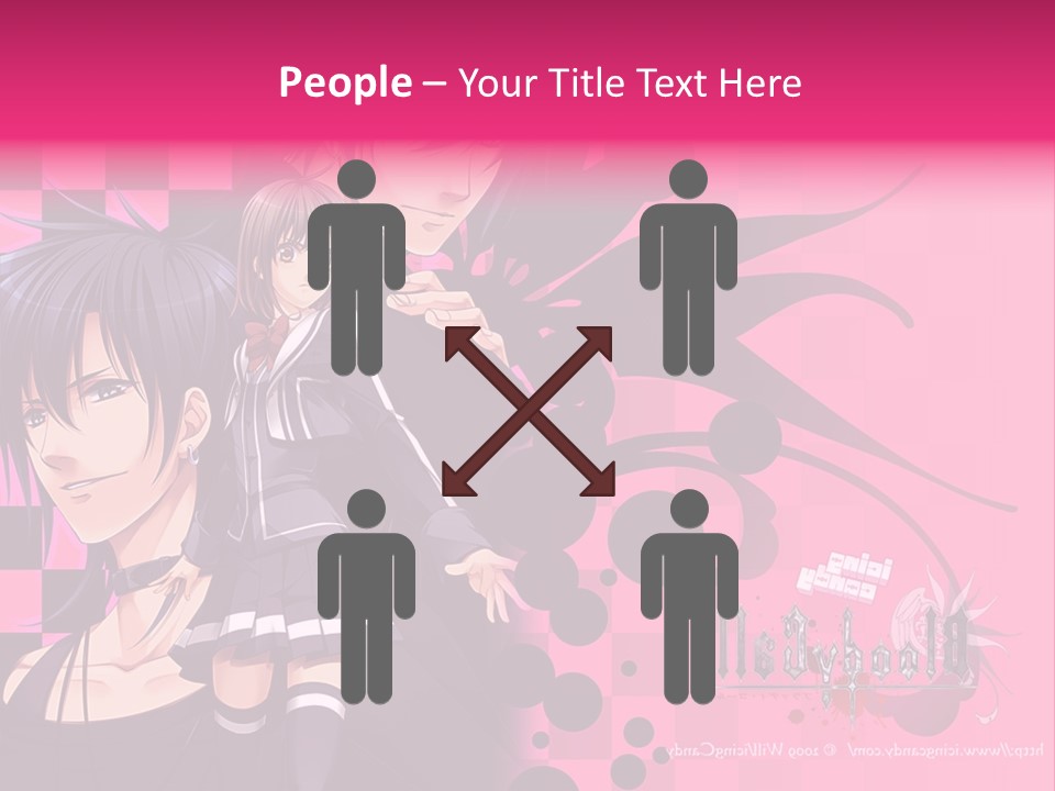 A Couple Of Anime Characters Standing Next To Each Other PowerPoint Template