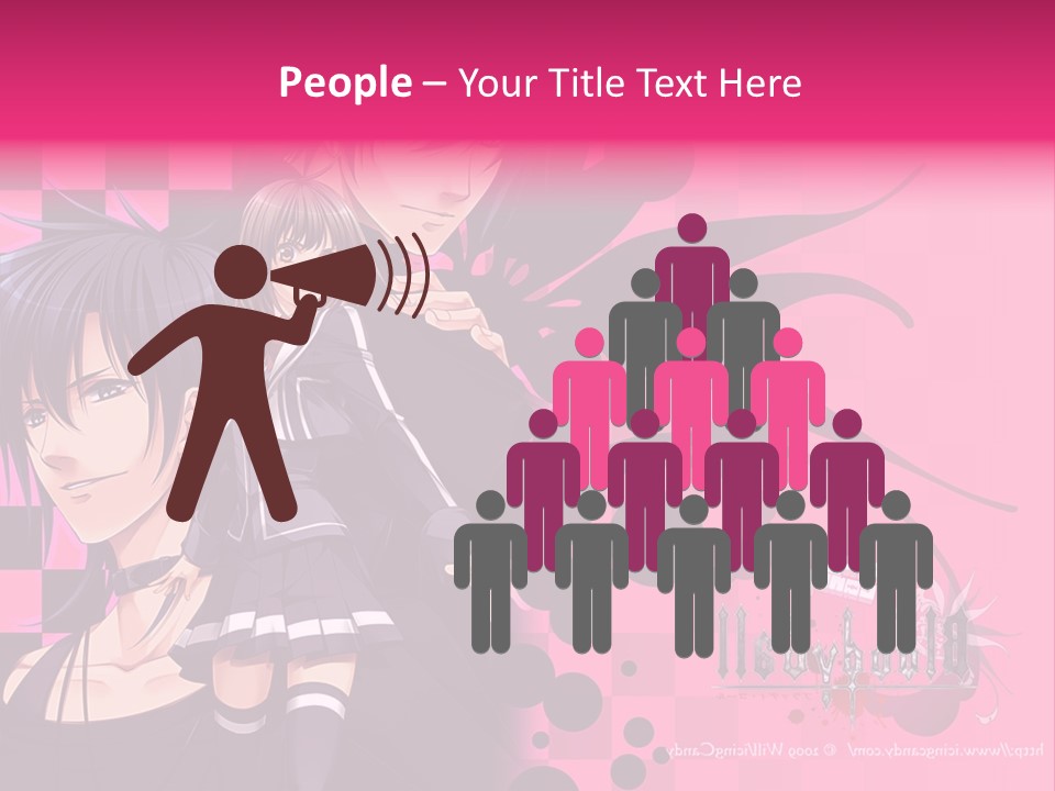 A Couple Of Anime Characters Standing Next To Each Other PowerPoint Template