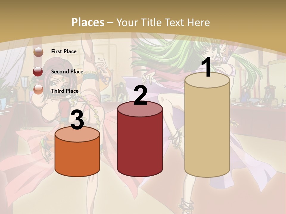 Two Women Dressed In Lingerie Dancing In A Room PowerPoint Template