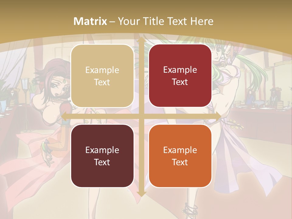 Two Women Dressed In Lingerie Dancing In A Room PowerPoint Template