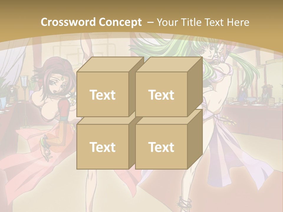 Two Women Dressed In Lingerie Dancing In A Room PowerPoint Template