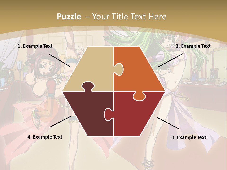 Two Women Dressed In Lingerie Dancing In A Room PowerPoint Template