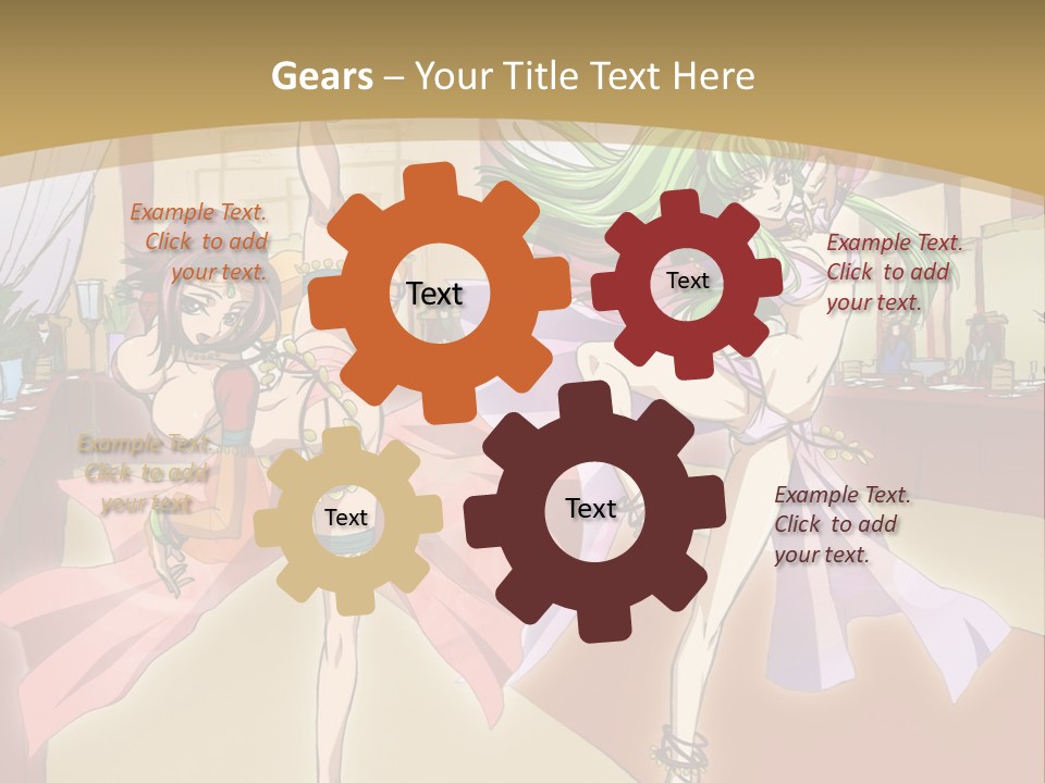 Two Women Dressed In Lingerie Dancing In A Room PowerPoint Template