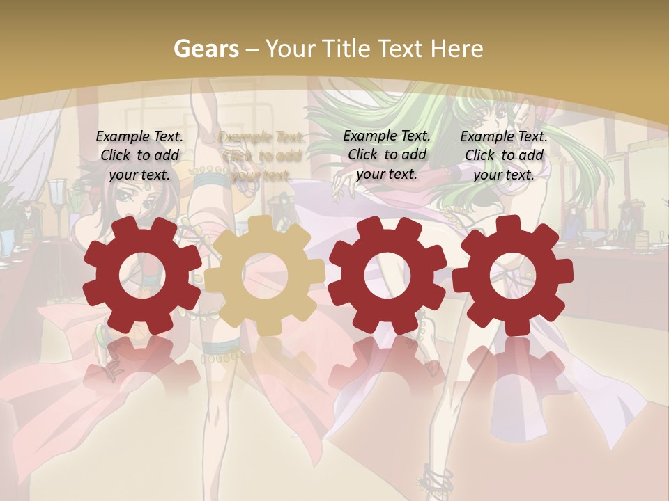 Two Women Dressed In Lingerie Dancing In A Room PowerPoint Template