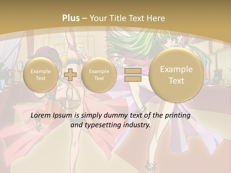 Two Women Dressed In Lingerie Dancing In A Room PowerPoint Template