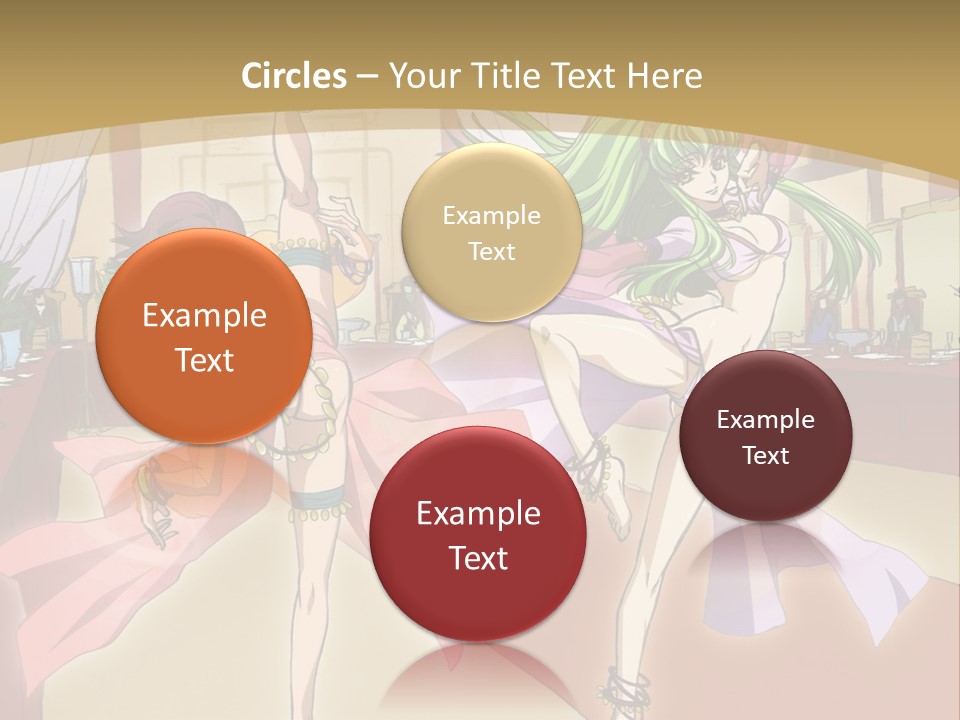 Two Women Dressed In Lingerie Dancing In A Room PowerPoint Template