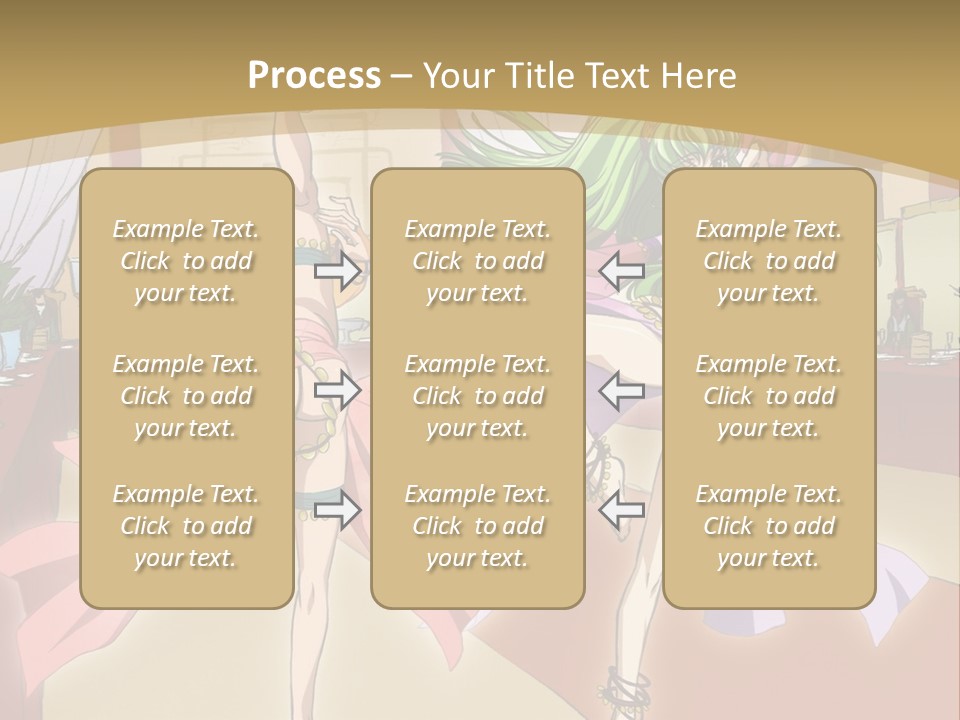 Two Women Dressed In Lingerie Dancing In A Room PowerPoint Template