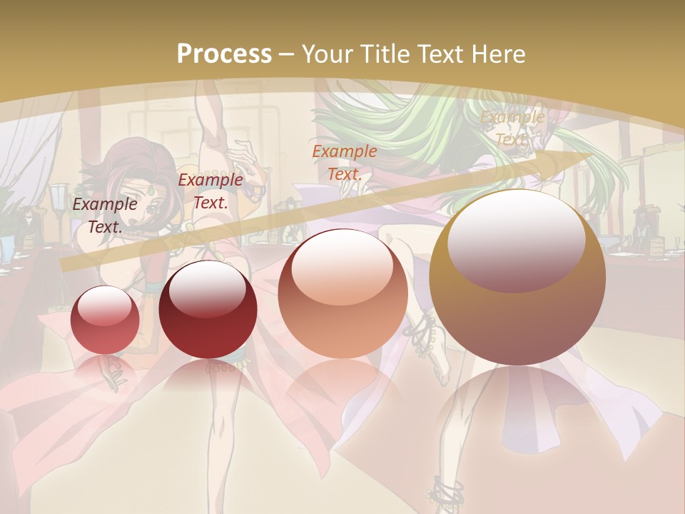 Two Women Dressed In Lingerie Dancing In A Room PowerPoint Template